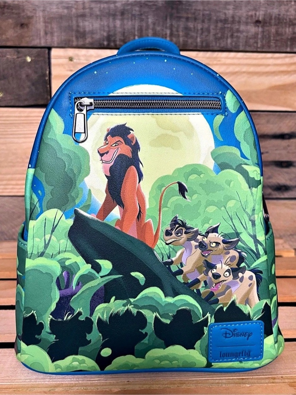 Disney The Lion King Loungefly Backpack Blue Like New